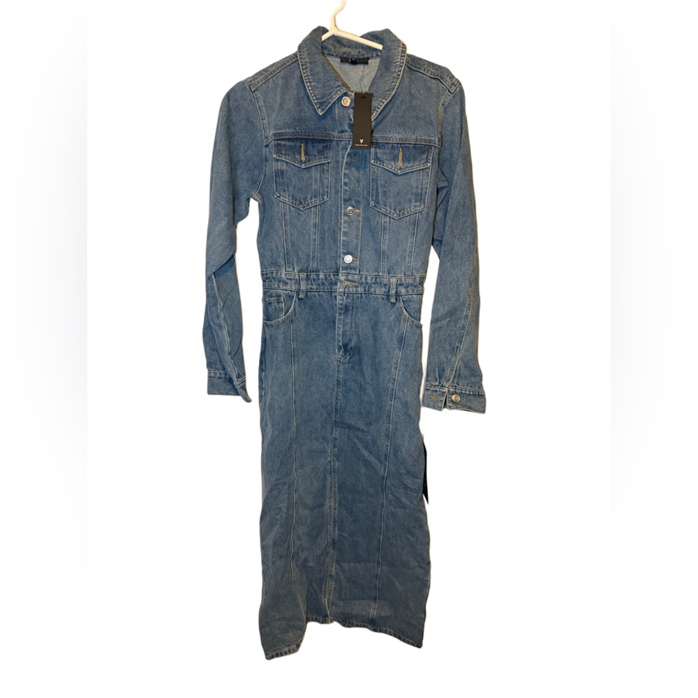 Lulu's Blue Denim Maxi Dress